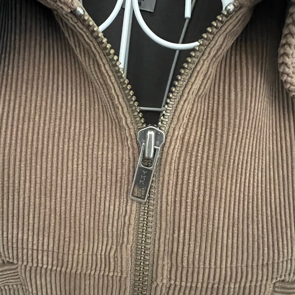Patagonia corduroy front zip jacket.